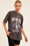 Grey T-Shirt Short Sleeve Crew Neck