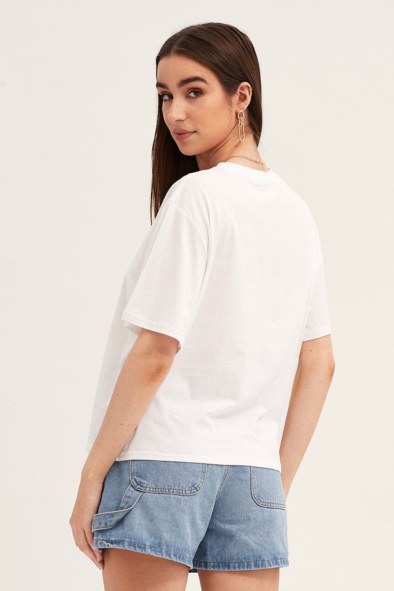 White Embroidered T-Shirt