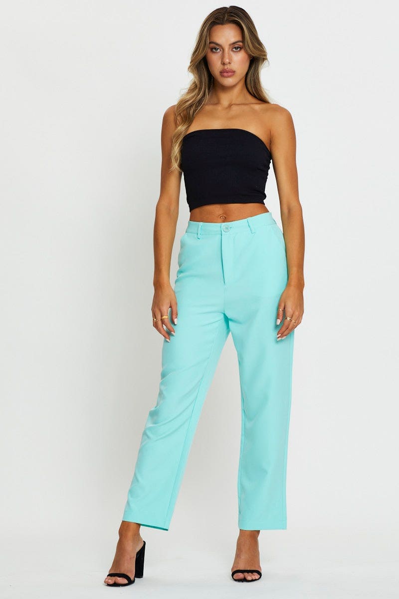 Green Pants Slim Leg