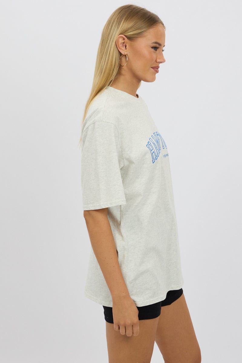 Grey Graphic T-Shirt Short Sleeve