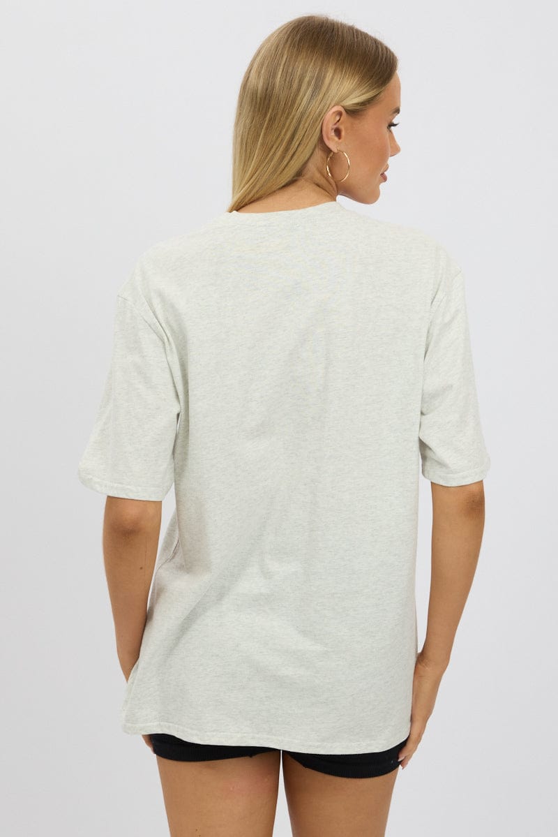 Grey Graphic T-Shirt Short Sleeve
