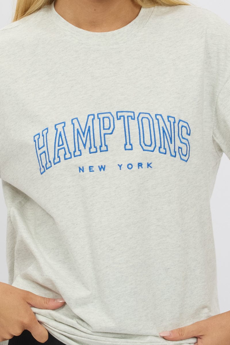 Grey Graphic T-Shirt Short Sleeve