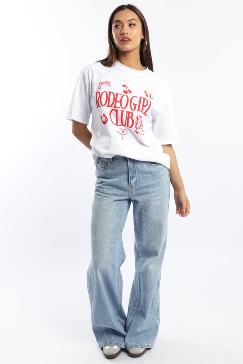White Graphic T-Shirt Short Sleeve