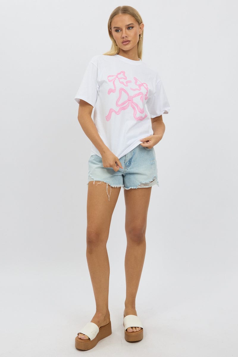 Pink Graphic T-Shirt Short Sleeve