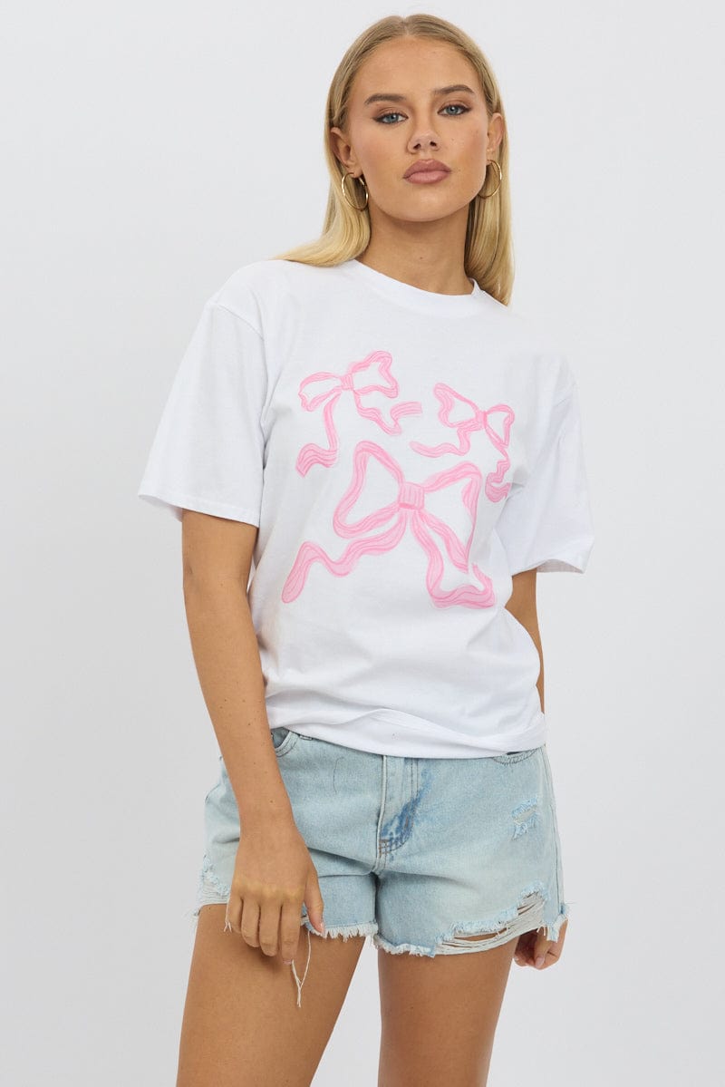 Pink Graphic T-Shirt Short Sleeve