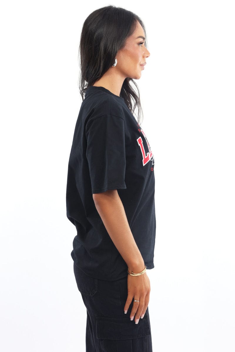 Black Graphic T-Shirt Short Sleeve