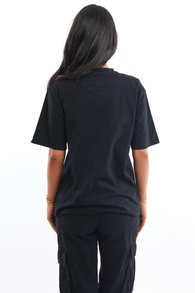 Black Graphic T-Shirt Short Sleeve