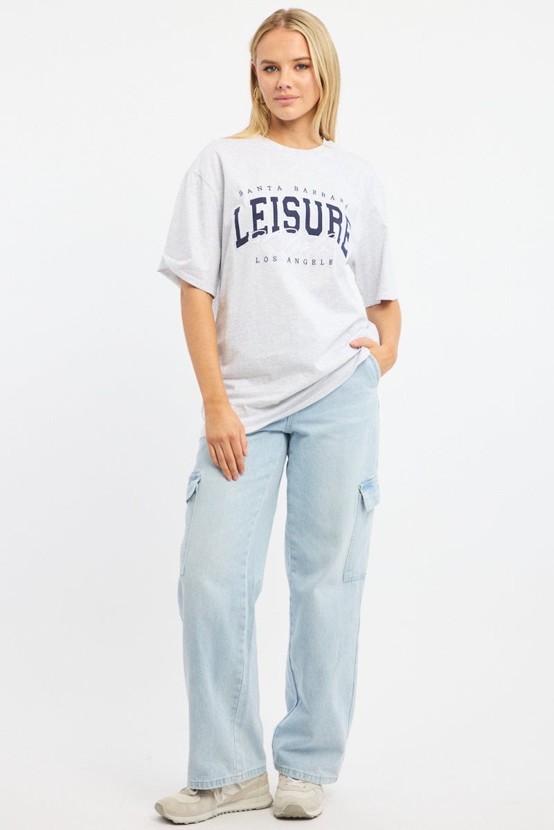 Grey Graphic T-Shirt Short Sleeve