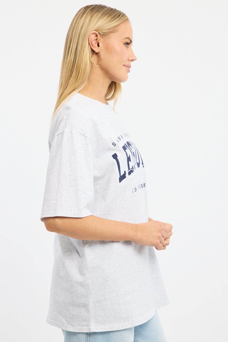 Grey Graphic T-Shirt Short Sleeve