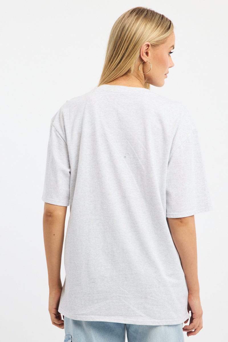 Grey Graphic T-Shirt Short Sleeve