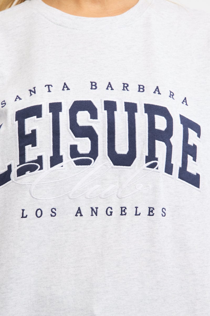 Grey Graphic T-Shirt Short Sleeve