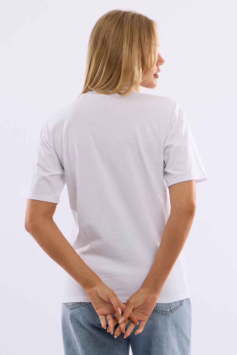 White Graphic T-Shirt Short Sleeve