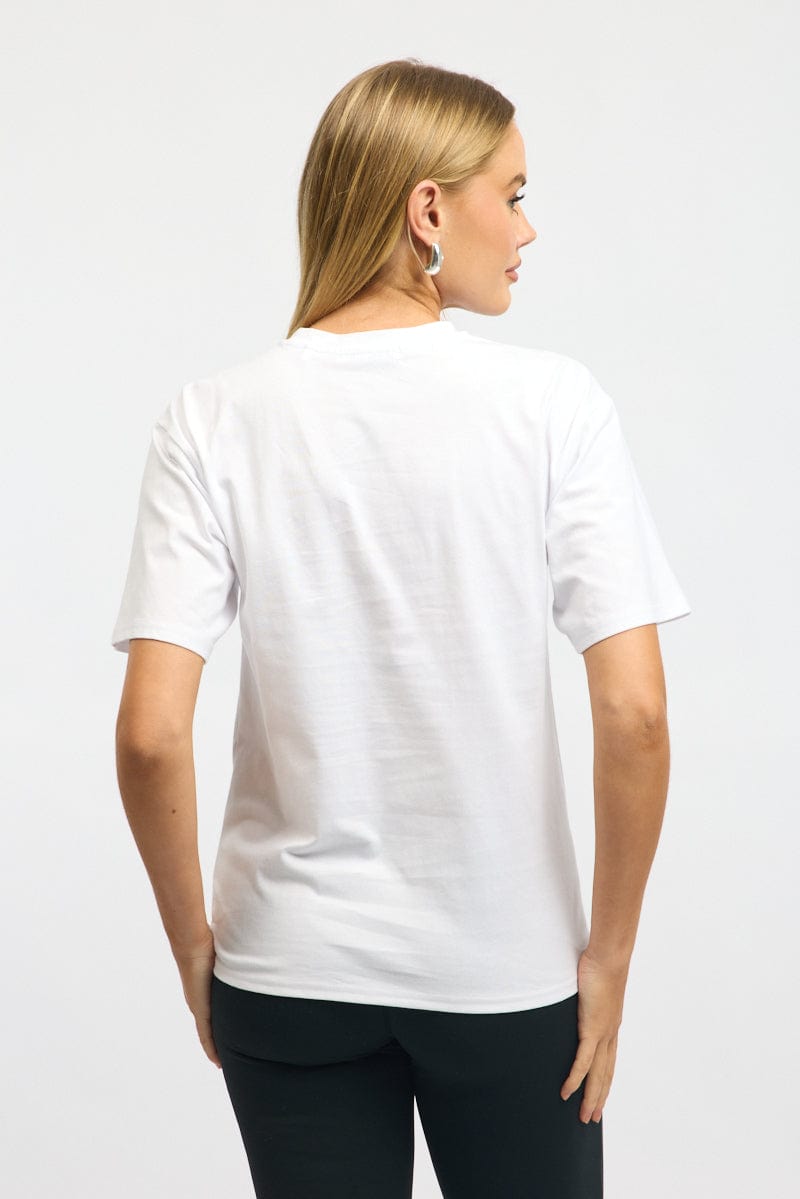 White Graphic T-Shirt Short Sleeve