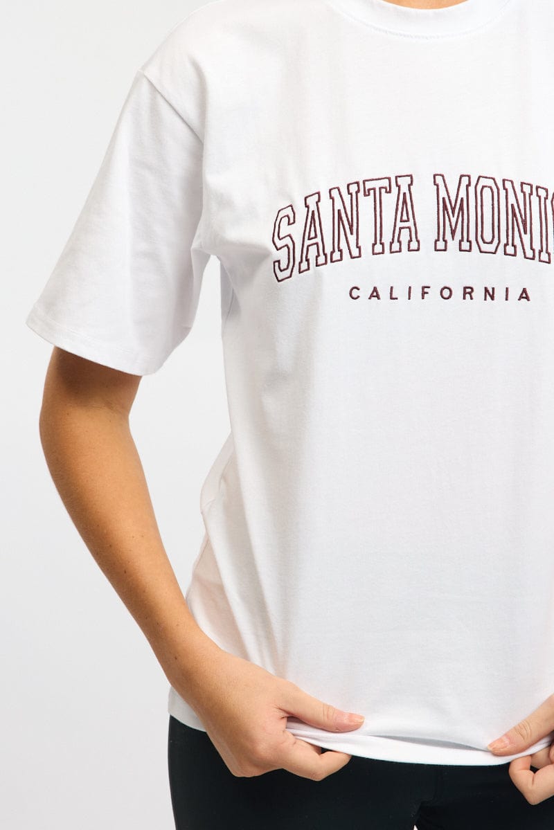 White Graphic T-Shirt Short Sleeve