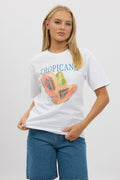 White Graphic T-Shirt Short Sleeve