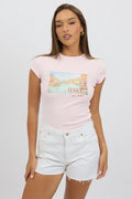 Pink Graphic T-Shirt Short Sleeve