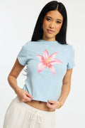 Blue Graphic T-Shirt Short Sleeve