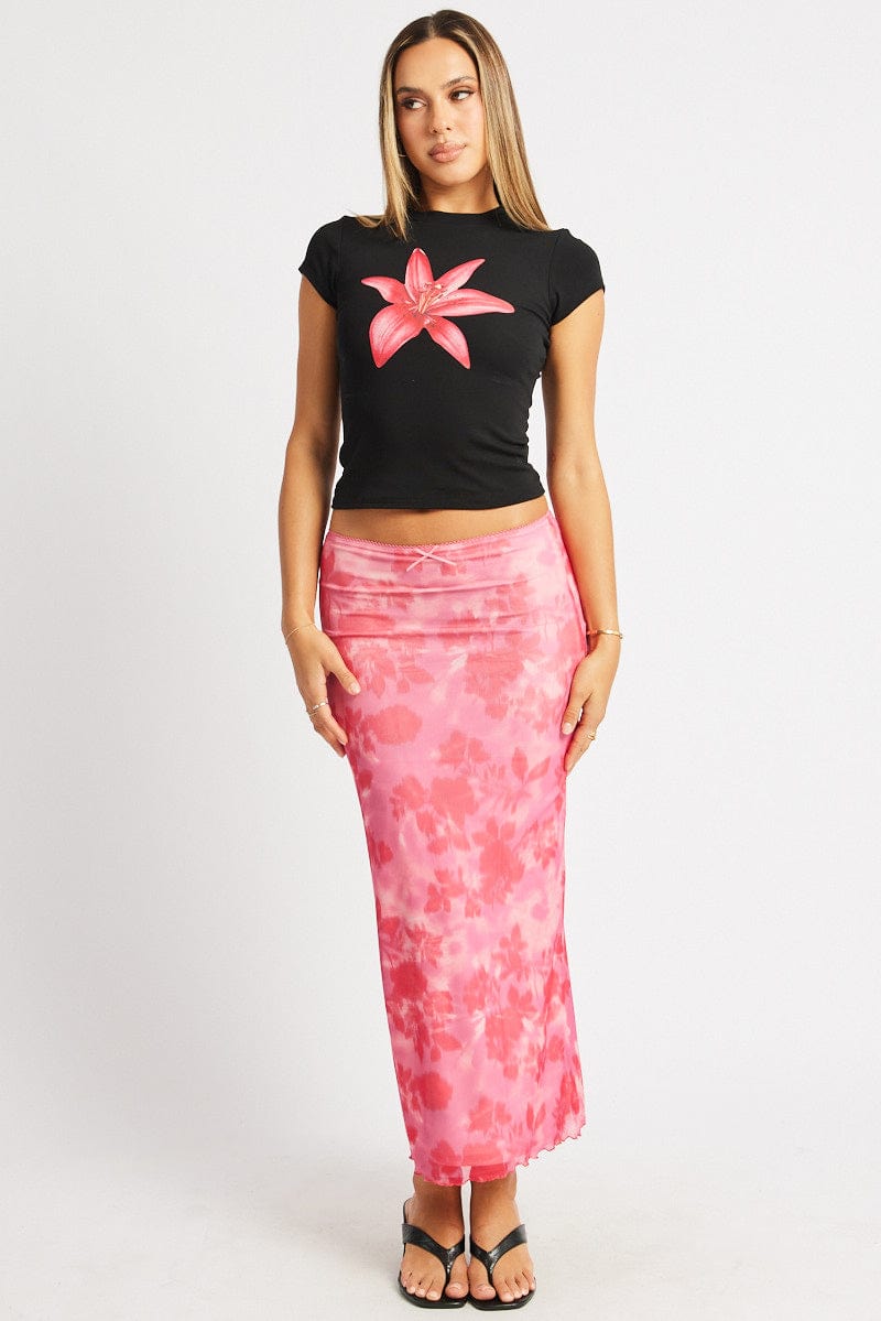 Black Graphic T-Shirt Short Sleeve