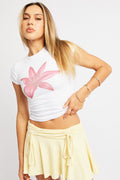 White Graphic T-Shirt Short Sleeve