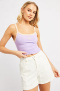 Purple Graphic Tank Top Top