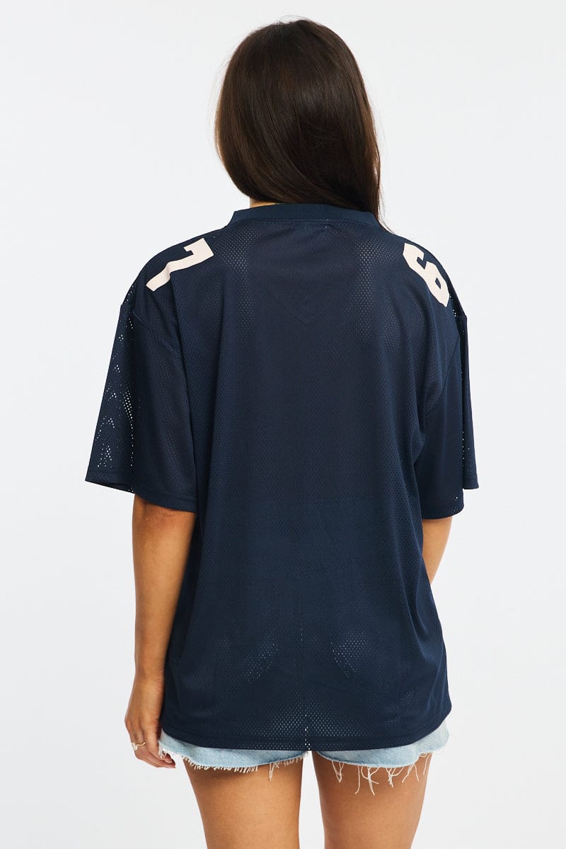 Blue Sport T-Shirt Short Sleeve