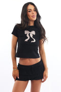 Black Graphic T-Shirt Short Sleeve