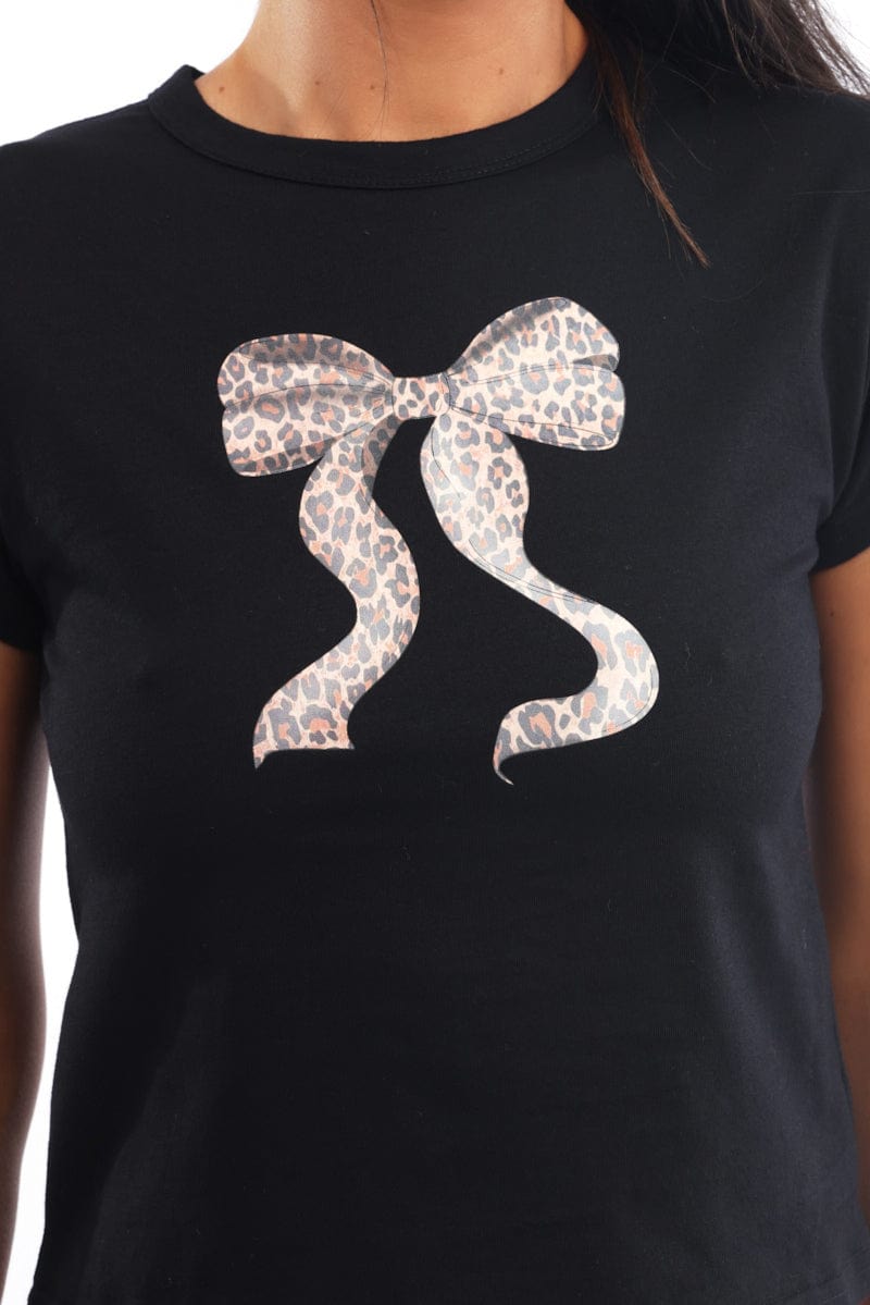 Black Graphic T-Shirt Short Sleeve
