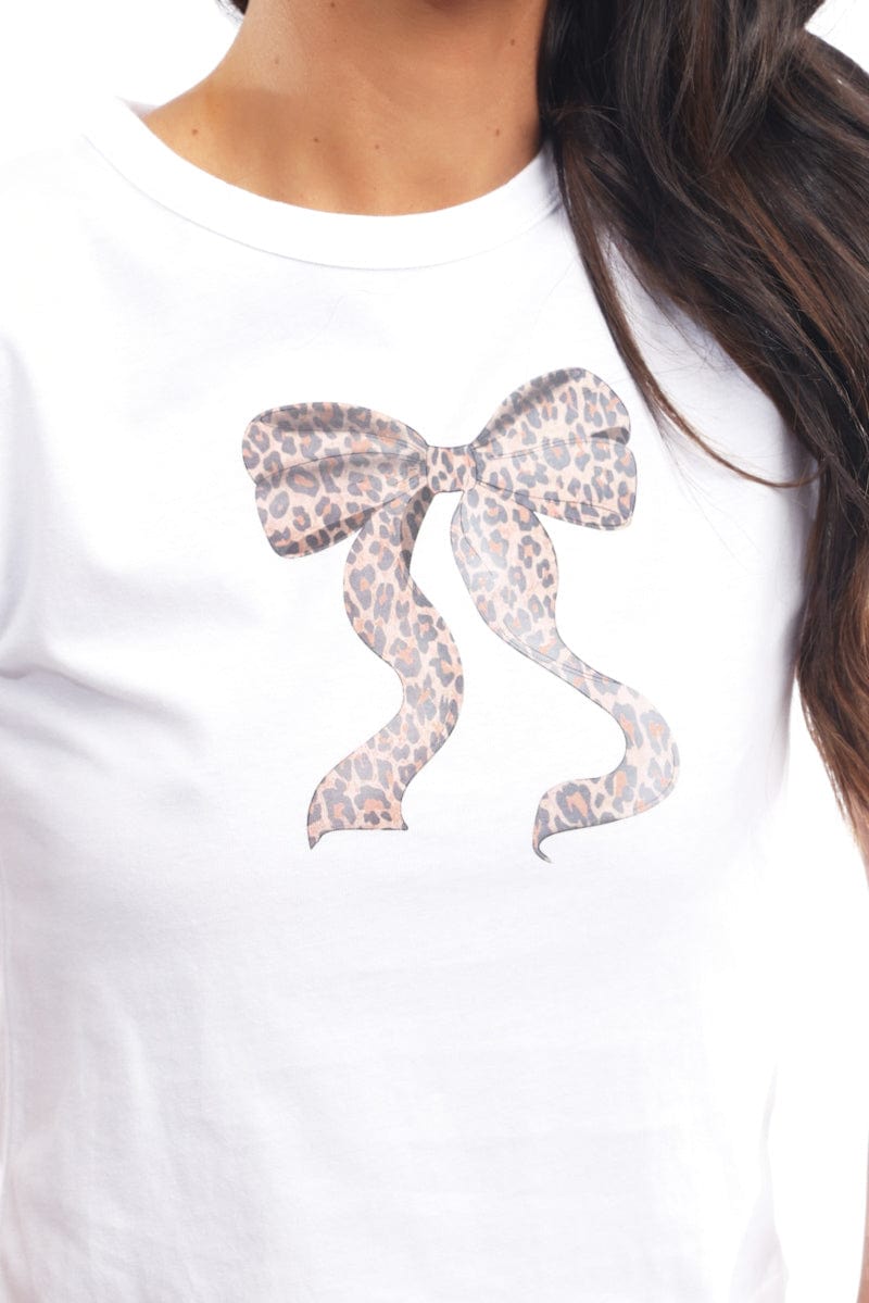 White Graphic T-Shirt Short Sleeve