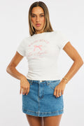 White Graphic T-Shirt Short Sleeve