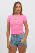 Pink Graphic T-Shirt Short Sleeve