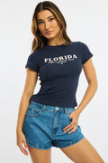 Blue Graphic T-Shirt Short Sleeve