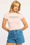 Pink Graphic T-Shirt Short Sleeve