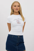 White Graphic T-Shirt Short Sleeve