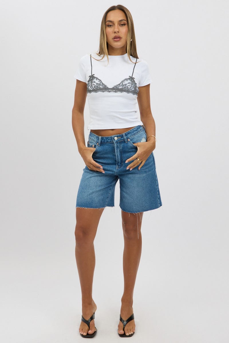 White Graphic T-Shirt Short Sleeve
