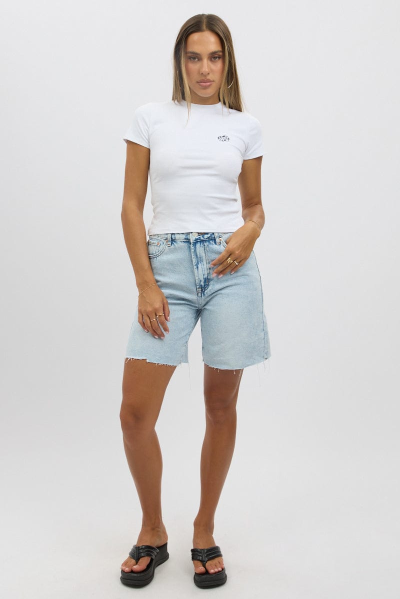 White Graphic T-Shirt Short Sleeve