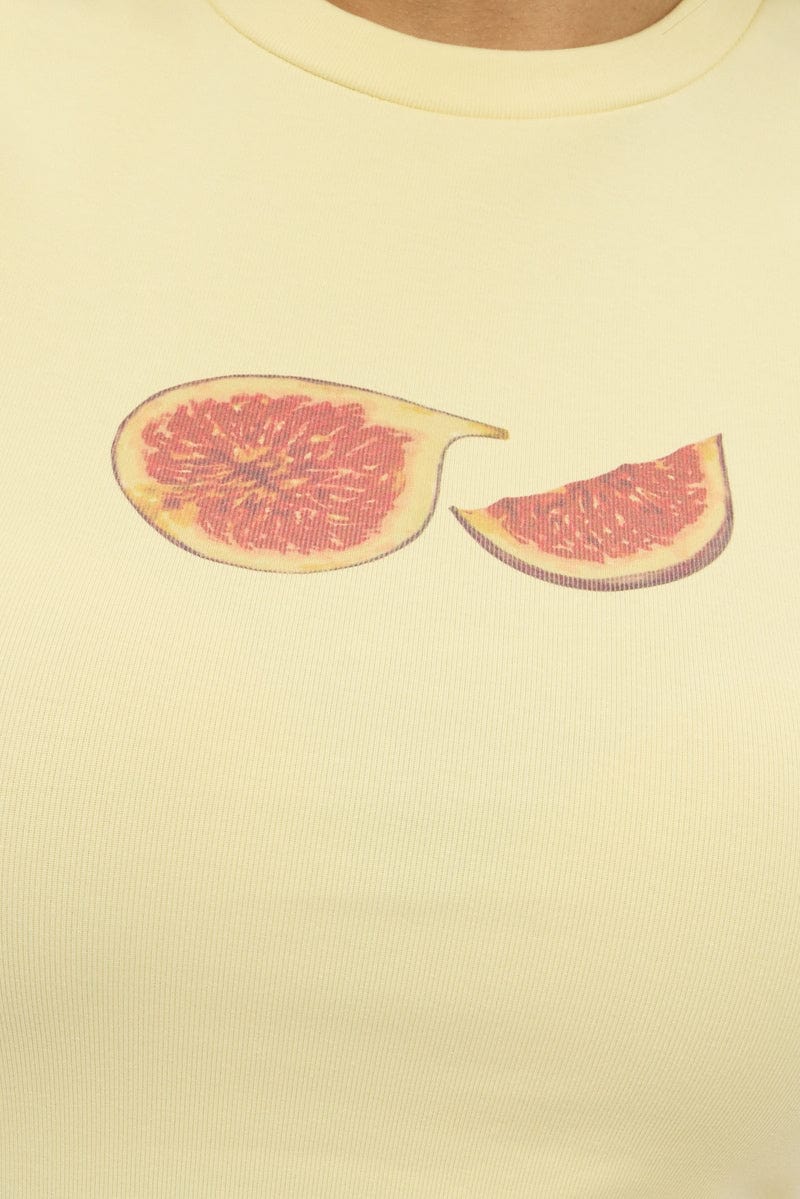 Yellow Graphic T-Shirt Short Sleeve
