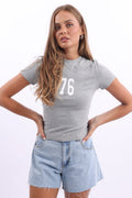Grey Graphic T-Shirt Short Sleeve