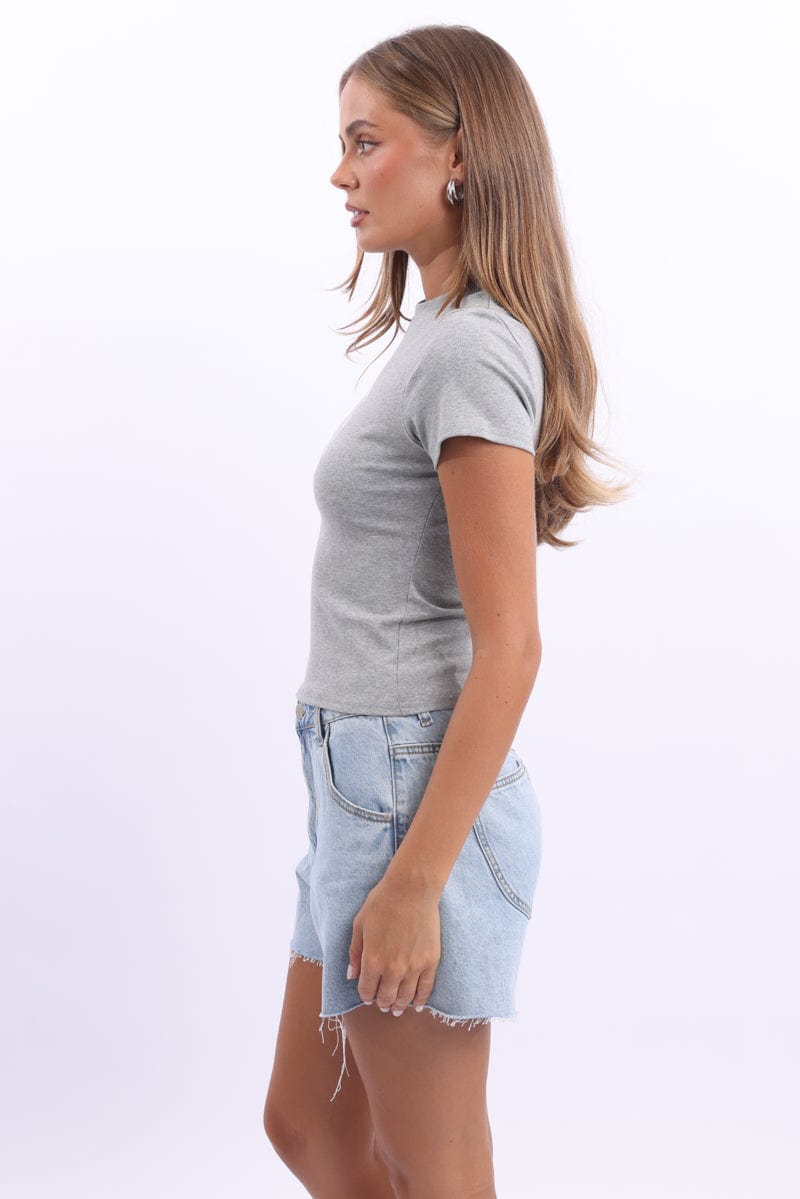 Grey Graphic T-Shirt Short Sleeve