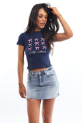 Blue Graphic T-Shirt Short Sleeve