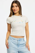 Grey Graphic T-Shirt Short Sleeve