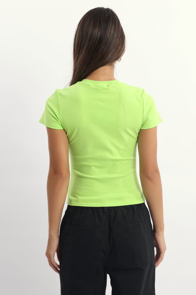 Green Graphic T-Shirt Short Sleeve
