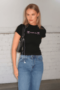 Black Graphic T-Shirt Short Sleeve