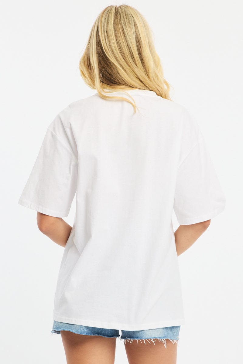 White Graphic T-Shirt Short Sleeve