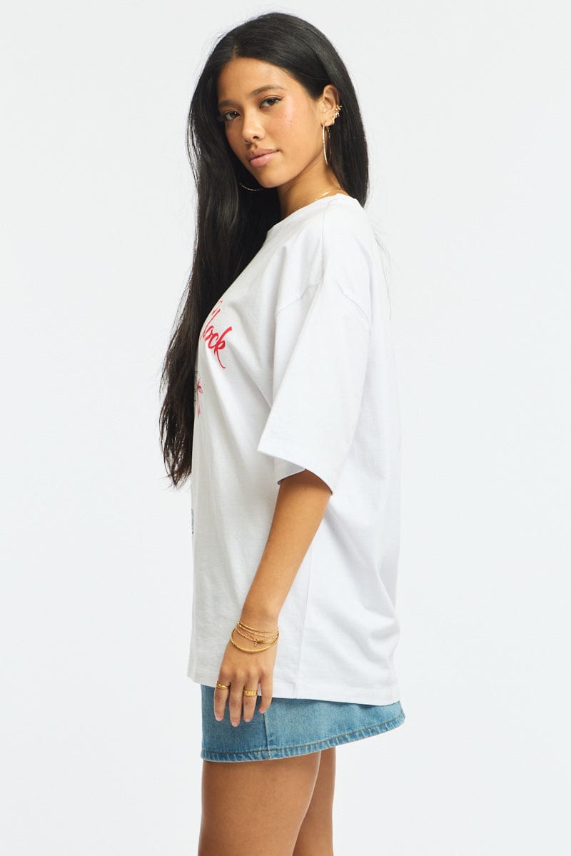 White Graphic T-Shirt Short Sleeve