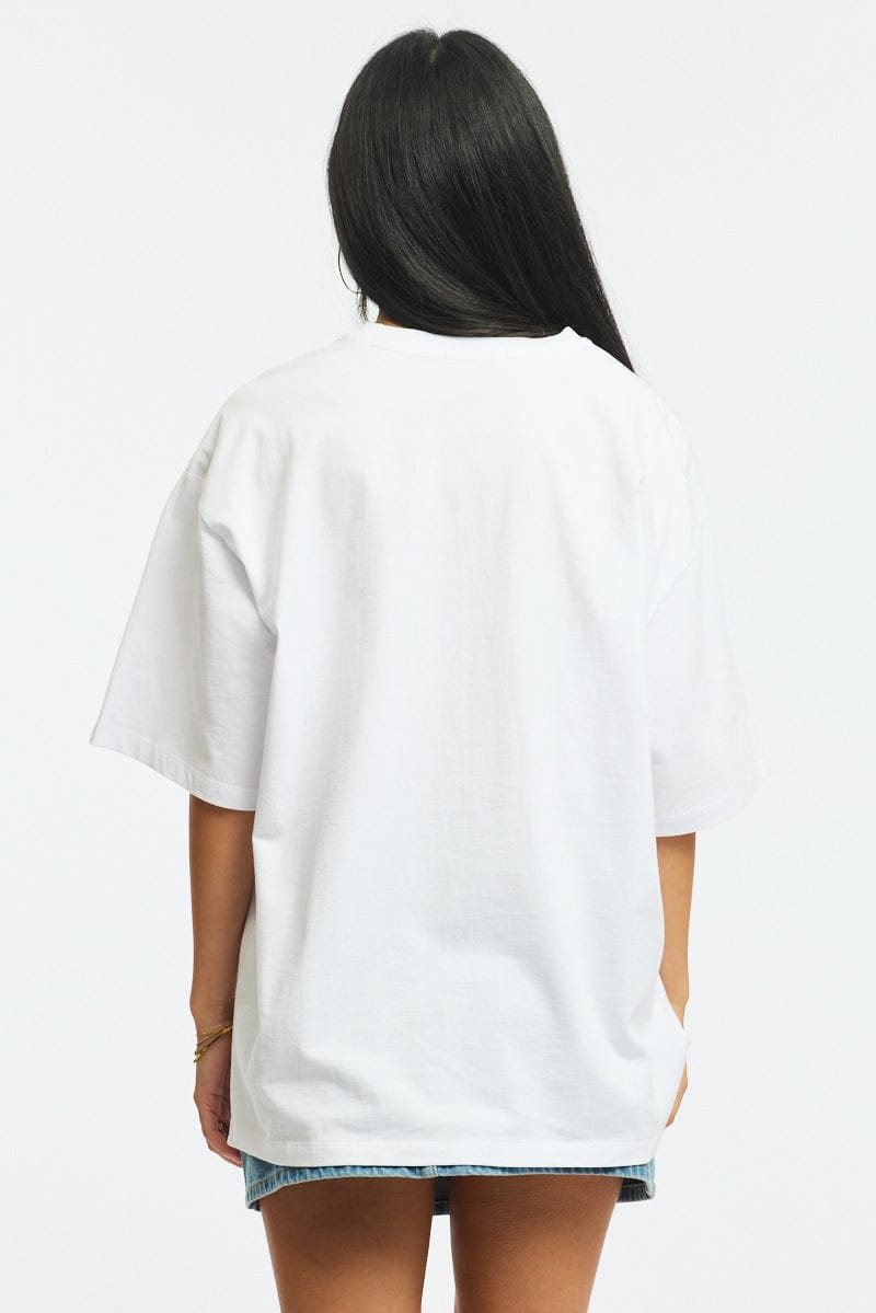 White Graphic T-Shirt Short Sleeve