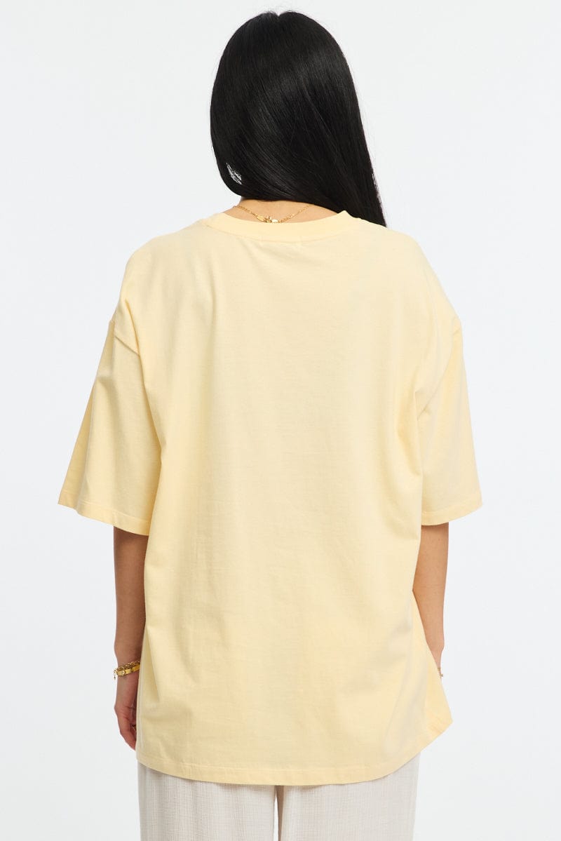 Yellow Graphic T-Shirt Short Sleeve