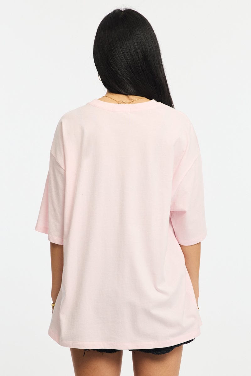 Pink Graphic T-Shirt Short Sleeve