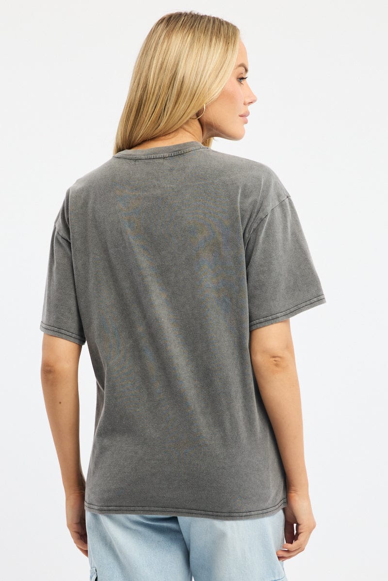 Grey Graphic T-Shirt Short Sleeve