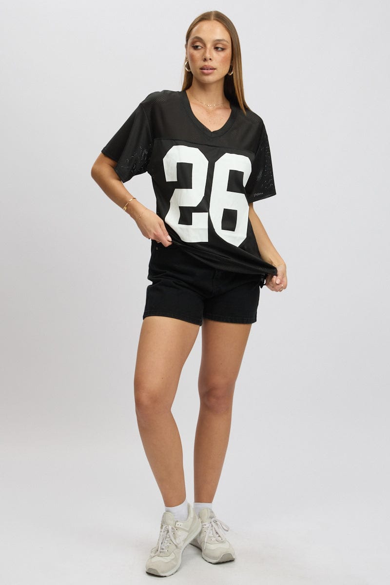 Black Sport T-Shirt Short Sleeve