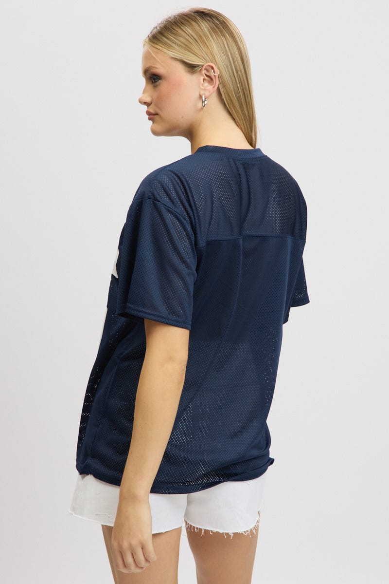 Blue Sport T-Shirt Short Sleeve